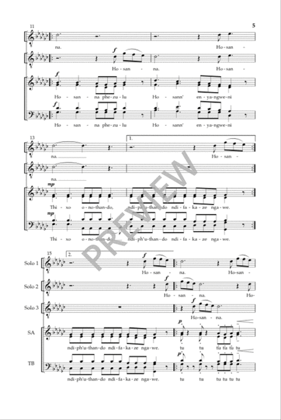Thixo Onothando 4-Part scores gallery preview page 6