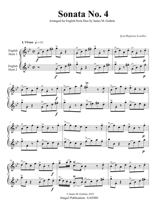 Loeillet: Sonata No. 4 for English Horn Duo