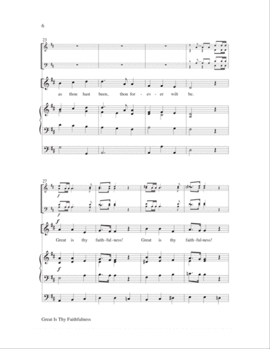 Great is Thy Faithfulness Choir scores gallery preview page 6