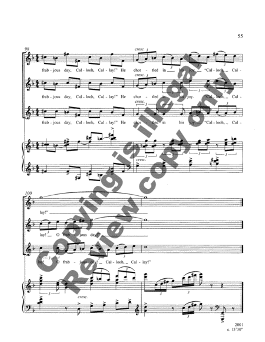 Suite: Alice through a Looking-glass (Piano/choral score) image number null