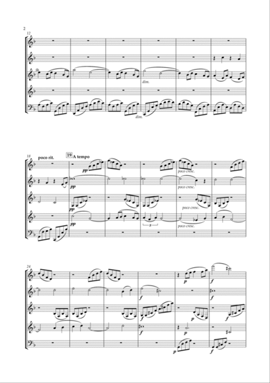 Reverie for Wind Quintet Woodwind Quintet scores gallery preview page 2