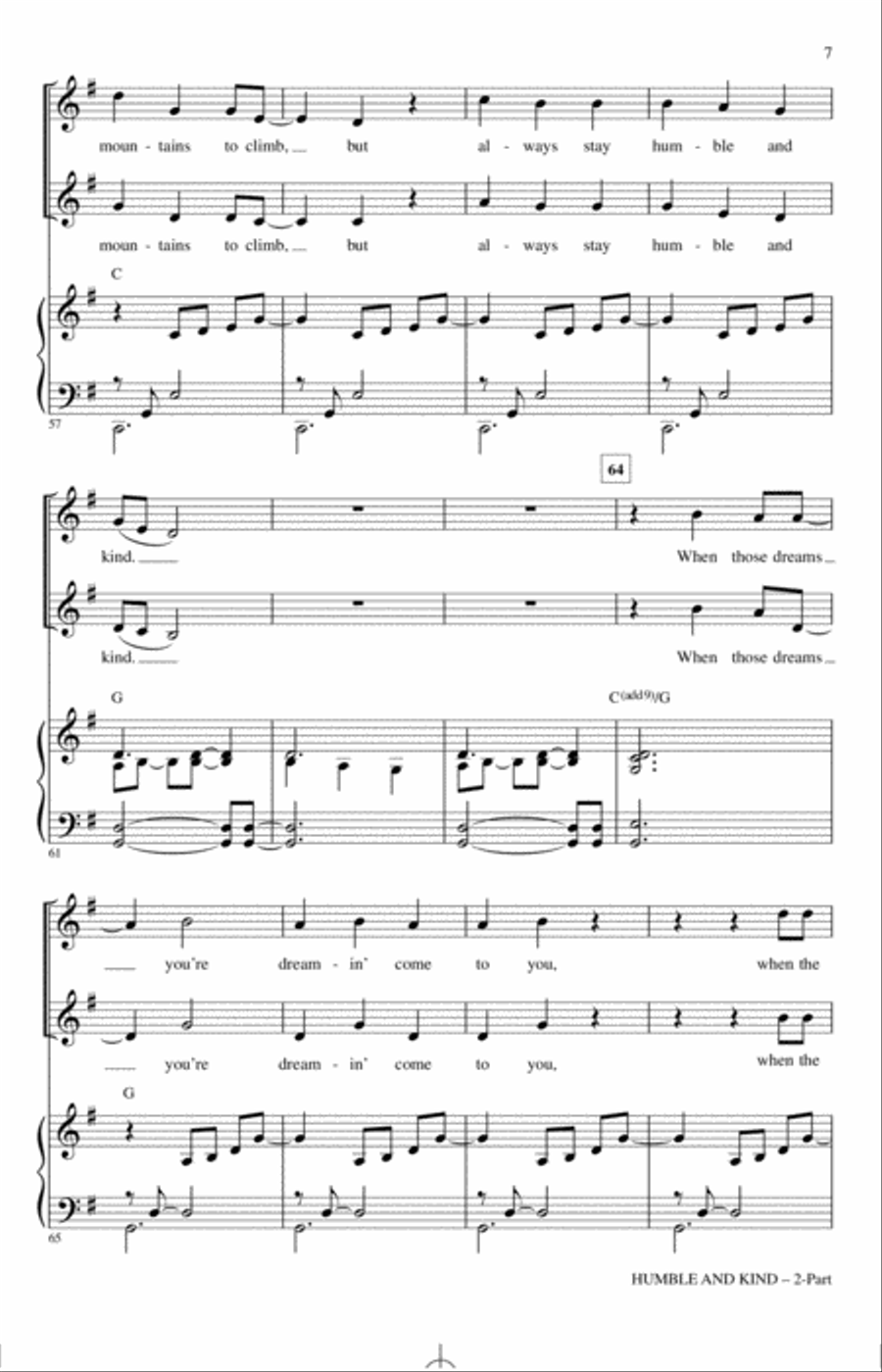 Humble And Kind 2-Part scores gallery preview page 5