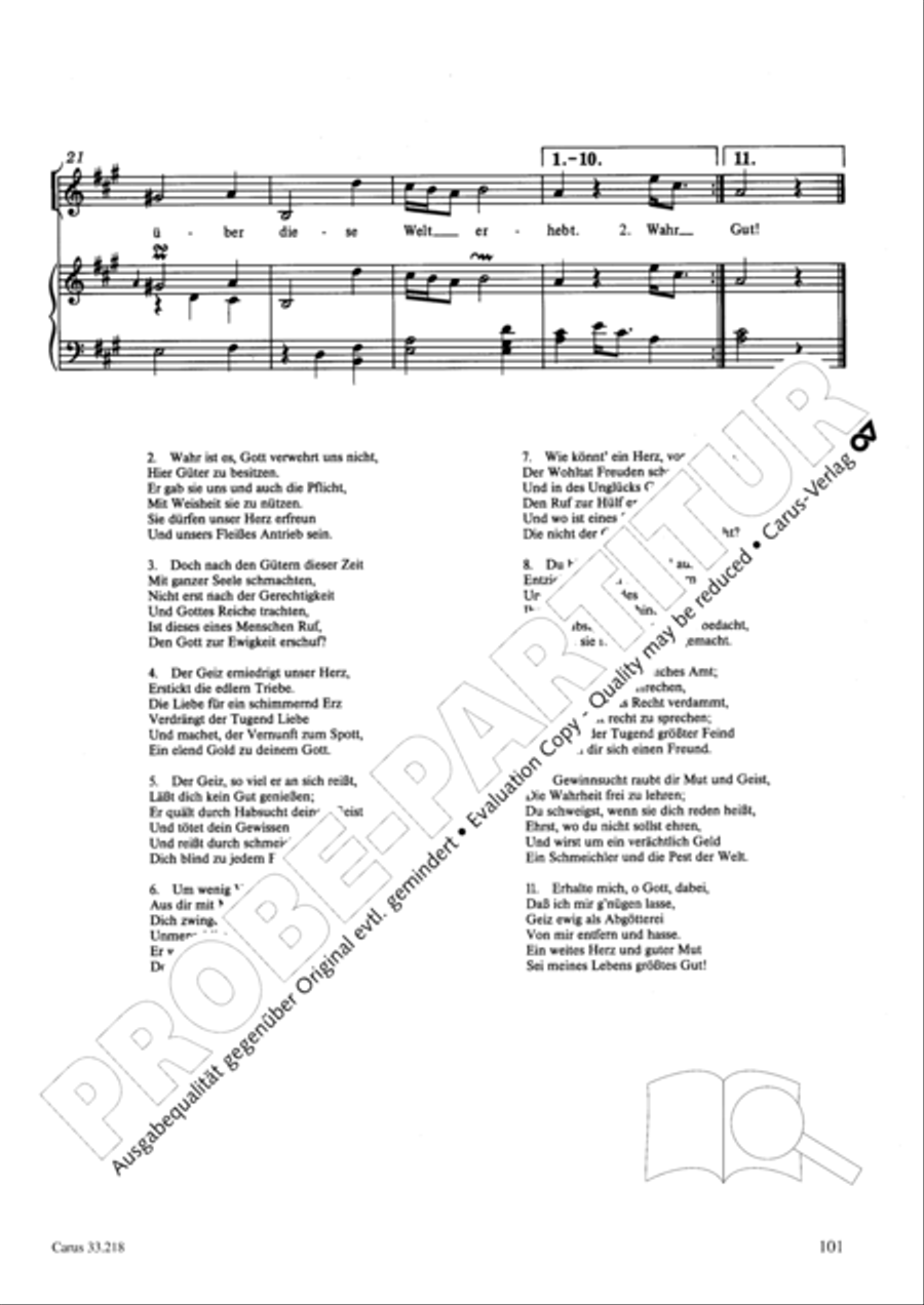 Geistliche Oden und Lieder (Gellert) Collection / Songbook scores gallery preview page 96