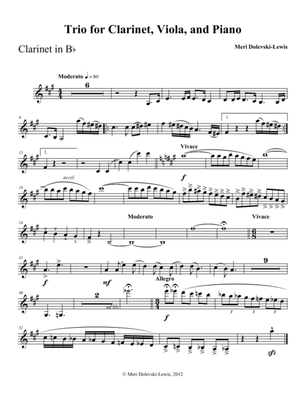 Trio for Clarinet, Viola, and Piano
