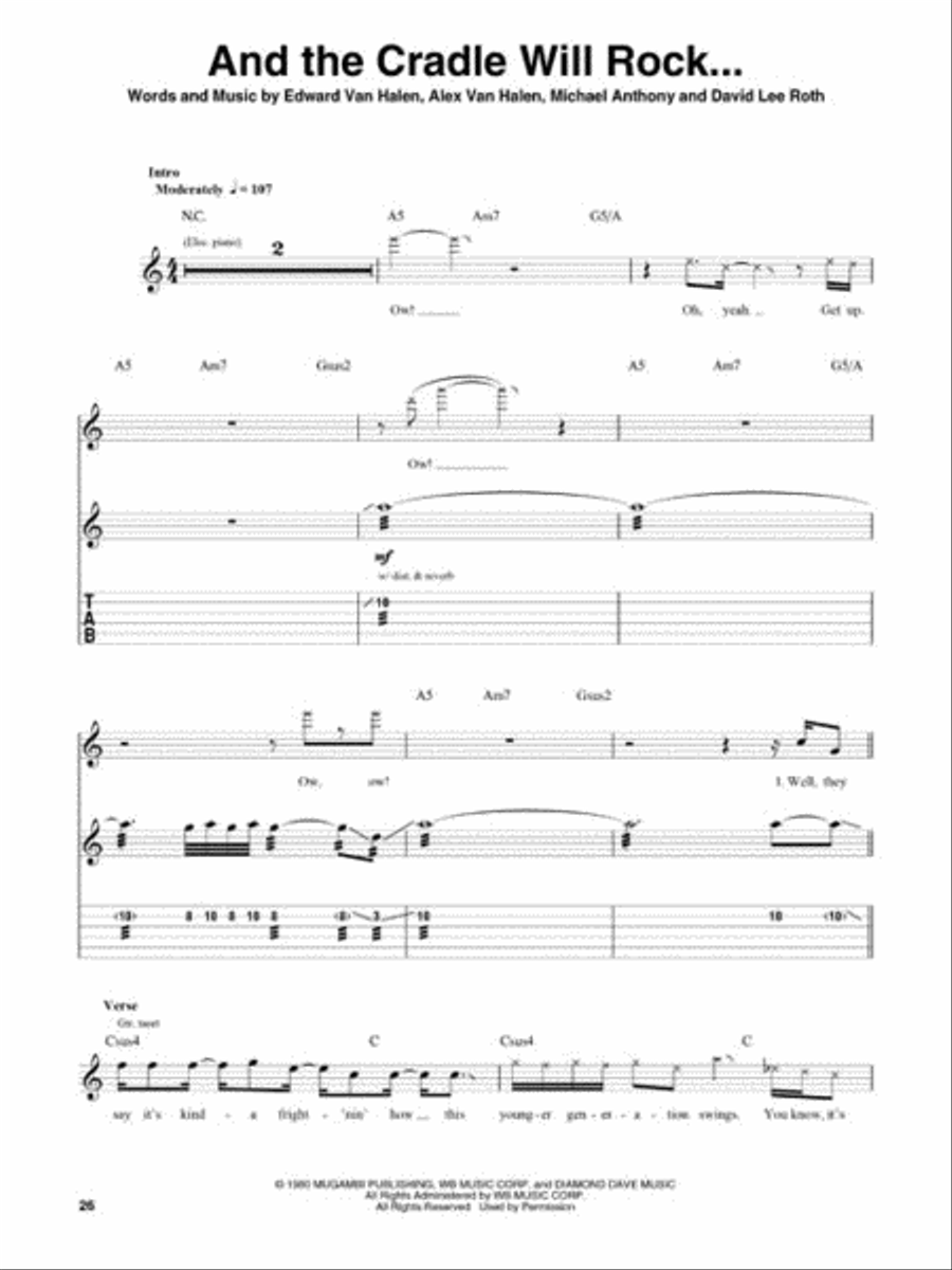 Van Halen 1978-1984 Guitar Tablature scores gallery preview page 8