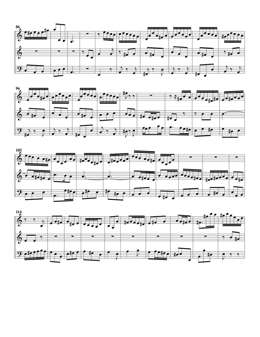 Aria: Bereite dich, Zion from: Weihnachts-Oratorium, BWV 248 (arrangement for violin and organ or ha Small Ensemble scores gallery preview page 3