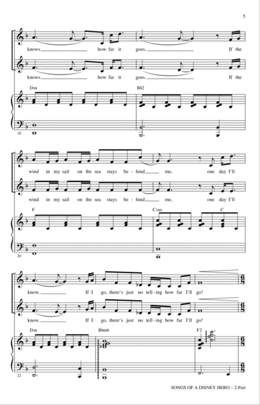 Songs of a Disney Hero 2-Part scores gallery preview page 4