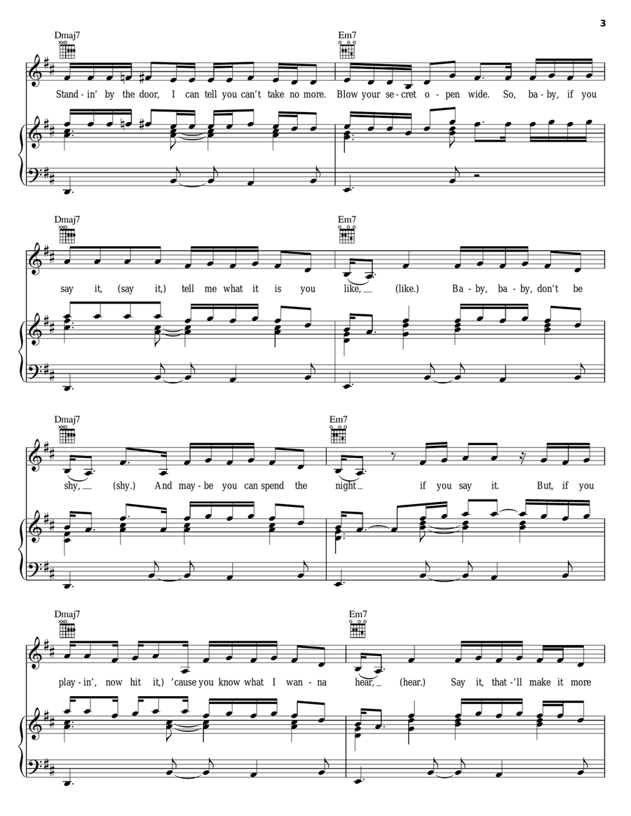Say It Piano, Vocal, Guitar scores gallery preview page 3