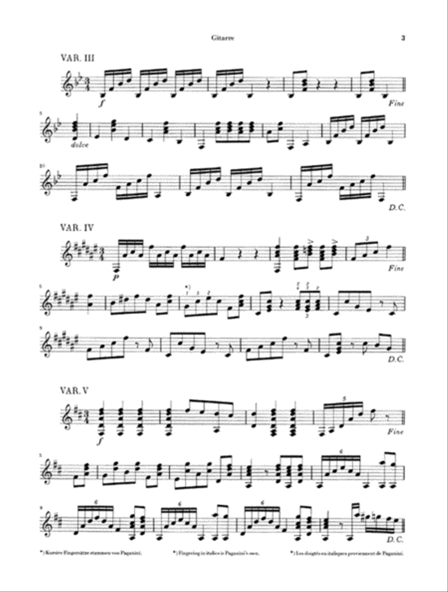 60 Variations on Barucabá for Violin and Guitar Op. 14 Violin scores gallery preview page 5
