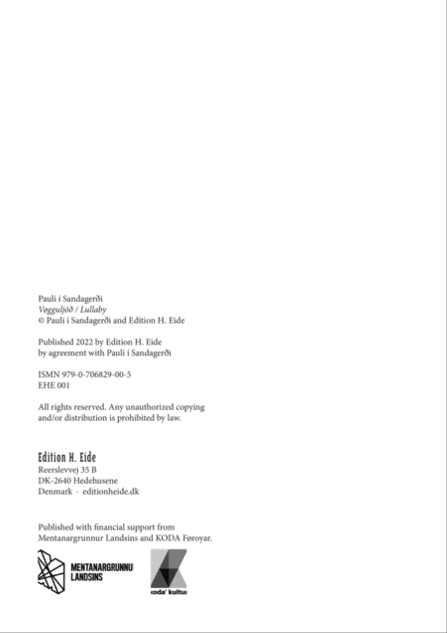 Lullaby / Vøgguljóð Piano Solo scores gallery preview page 2