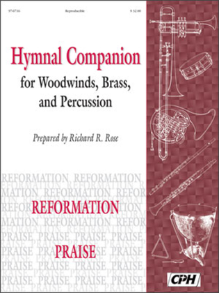 Book cover for Hymnal Companion for Woodwinds, Brass and Percussion: Reformation, Praise