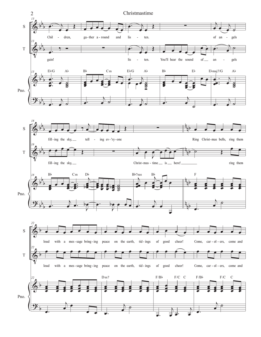 Christmastime 2-Part scores gallery preview page 2