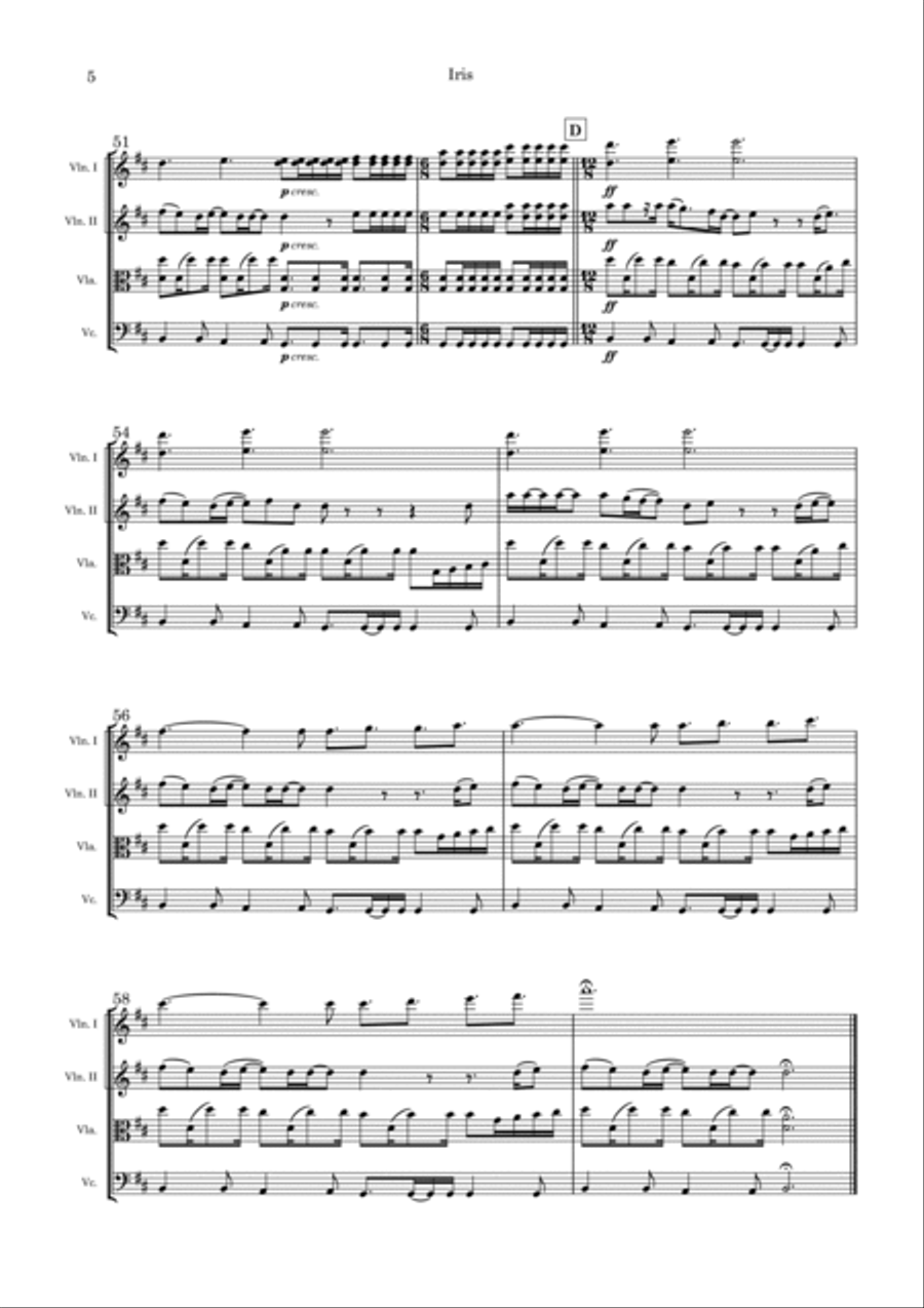 Iris String Quartet scores gallery preview page 6