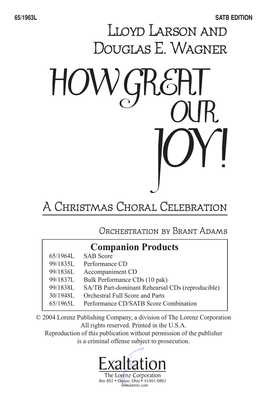 How Great Our Joy! (Digital Download) Choir scores gallery preview page 1