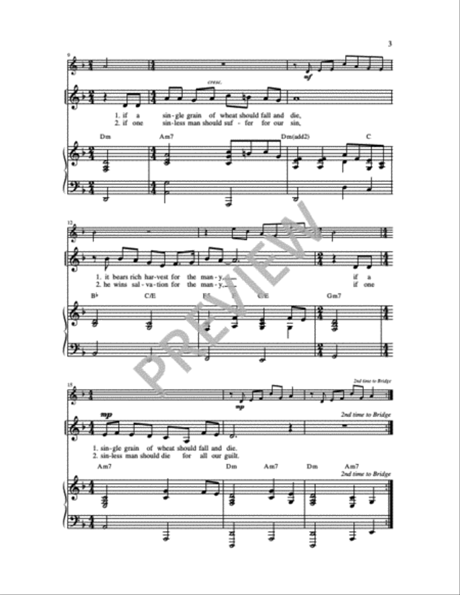 If a Single Grain of Wheat Should Fall 4-Part scores gallery preview page 9