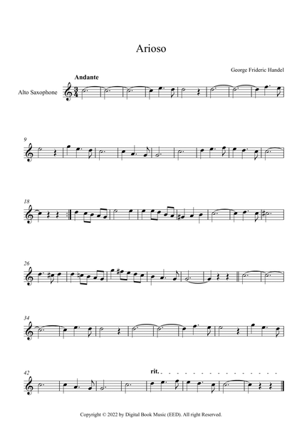 Arioso - George Frideric Handel (Alto Sax)