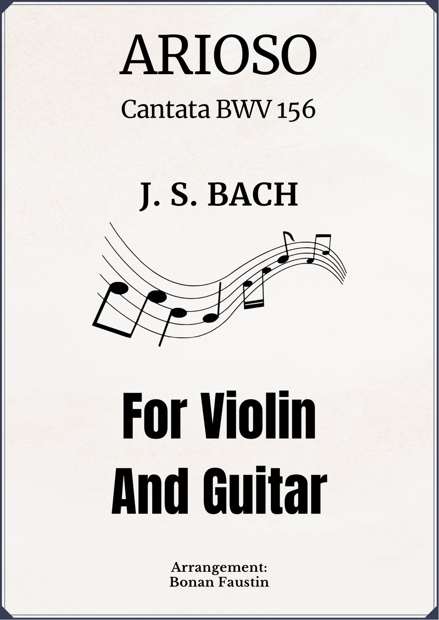 ARIOSO (CANTATA BWV 156) FOR VIOLIN AND GUITAR String Duet scores gallery preview page 1