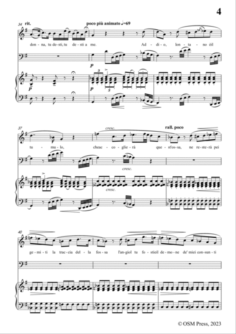 Donizetti-L'amor funesto,for Voice,Cello and Piano String Orchestra scores gallery preview page 5