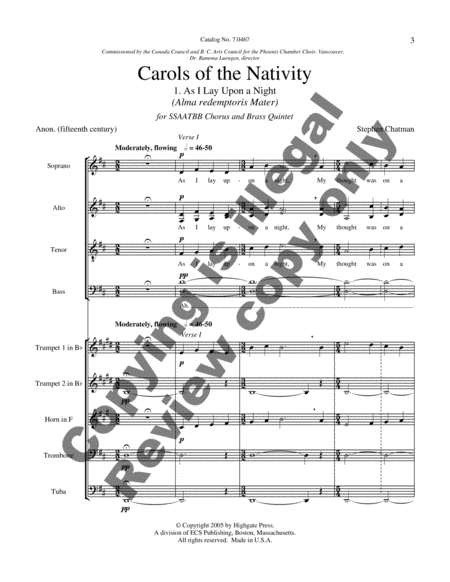 Carols of the Nativity (Complete Full Score)