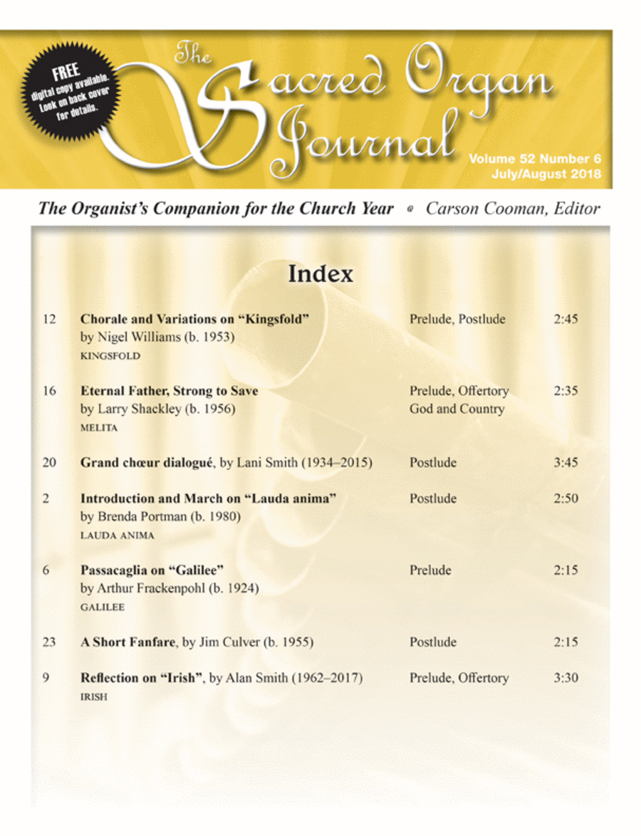Sacred Organ Journal Jul/Aug 2018 - Magazine Issue
