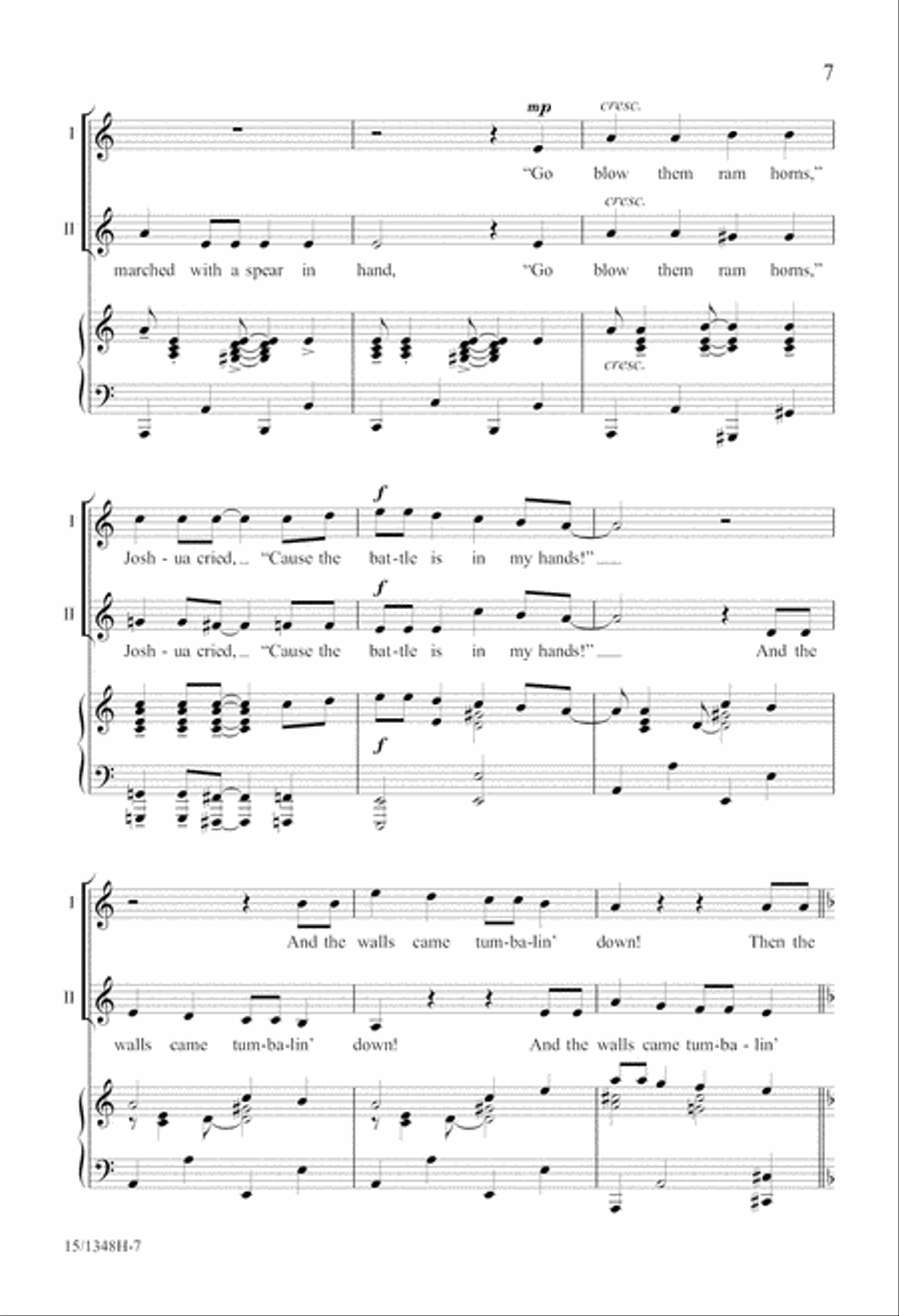 Joshua Fit the Battle of Jericho 2-Part scores gallery preview page 7