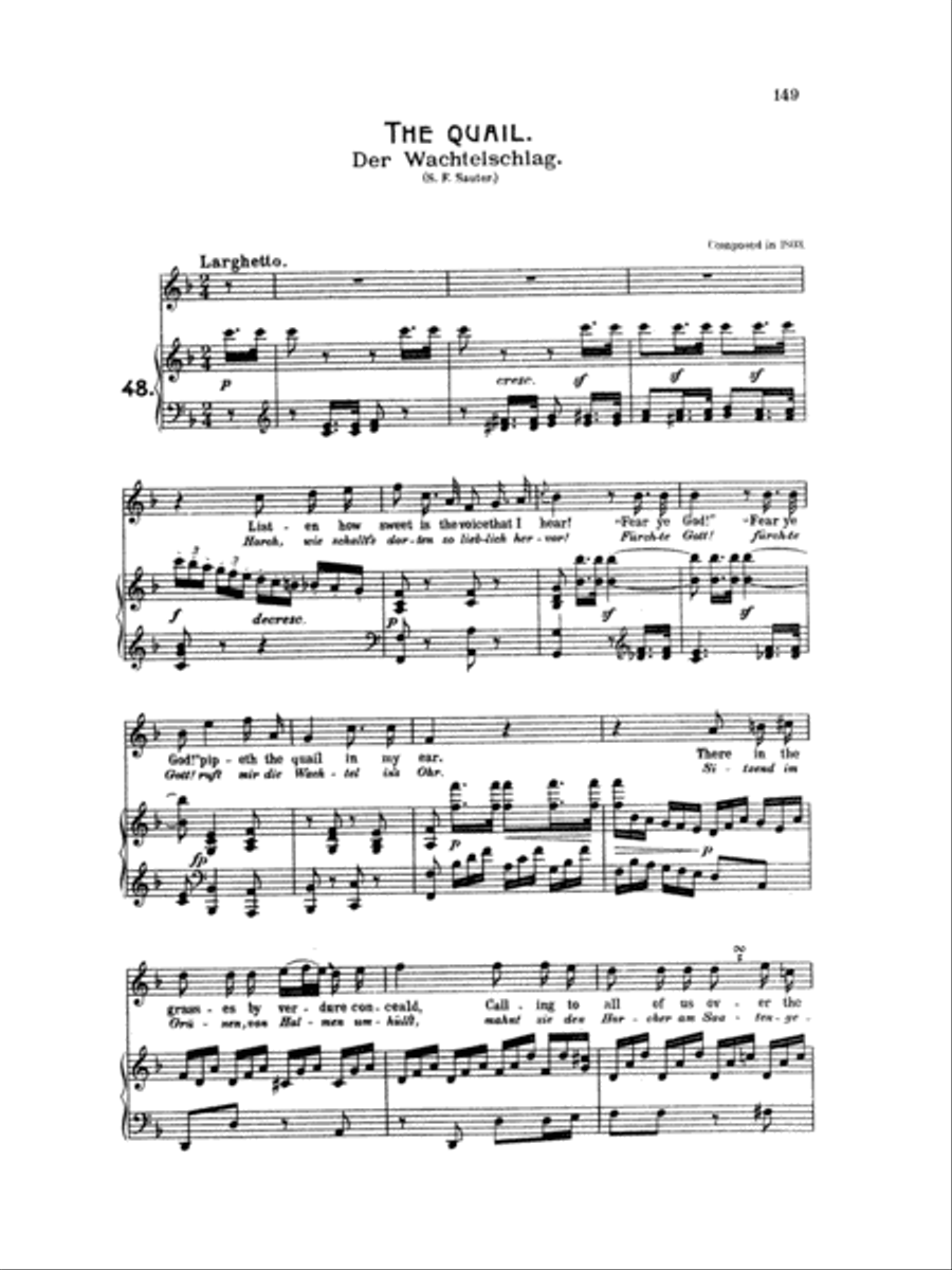 Beethoven: Songs (Complete)-- 66 songs, mostly for Medium Voice (German/English) Medium Voice scores gallery preview page 1