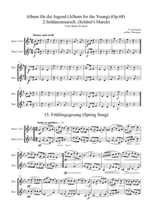 Schumann: Album für die Jugend (Album for the Young) (Op.68) Four pieces for horn duet