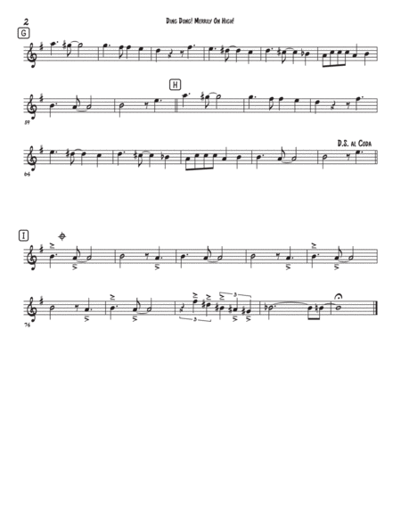 Ding Dong! Merrily on High! Sax Quartet SATB or AATB image number null