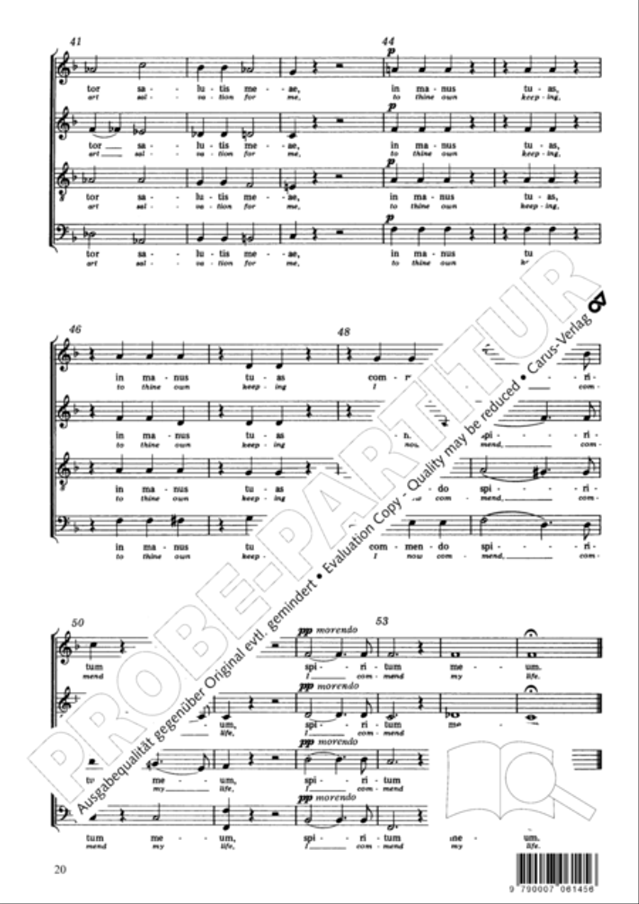 The Seven Words (Die Sieben Worte) 4-Part scores gallery preview page 21
