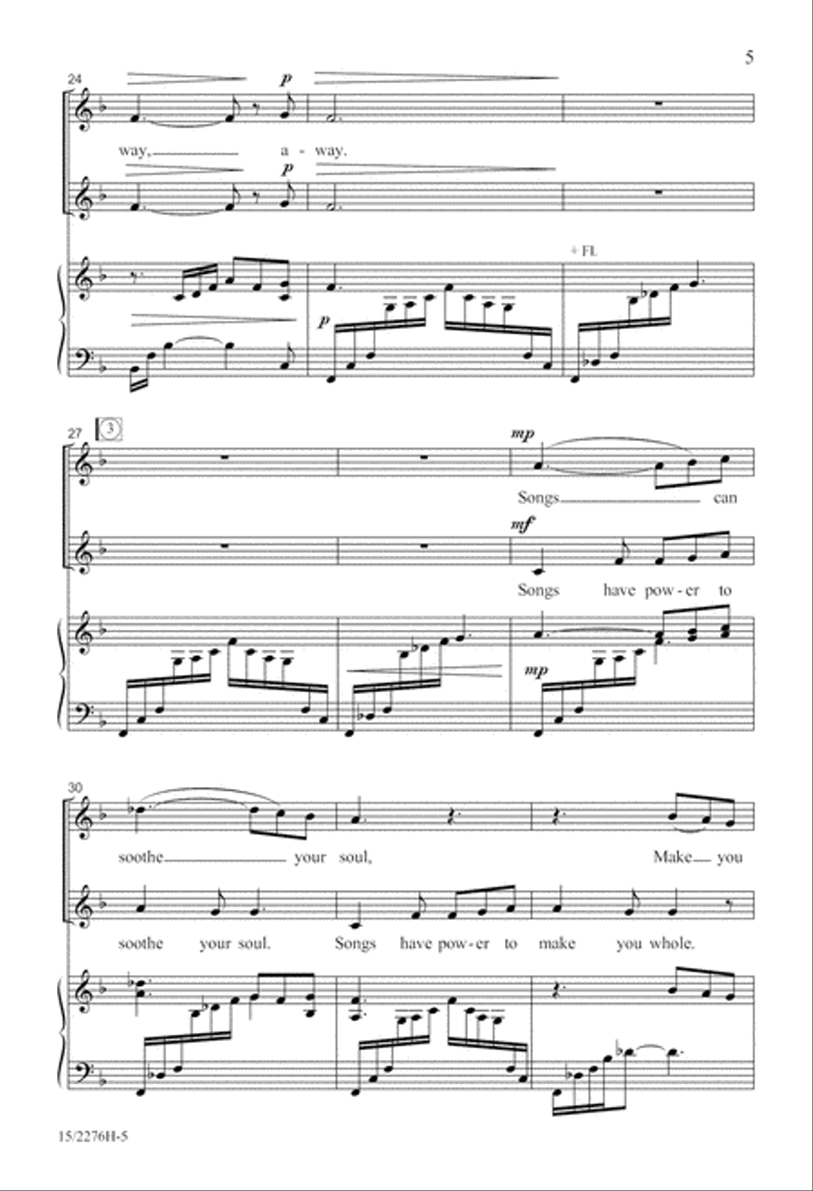 The Night Shall Be Filled with Music SSA scores gallery preview page 6