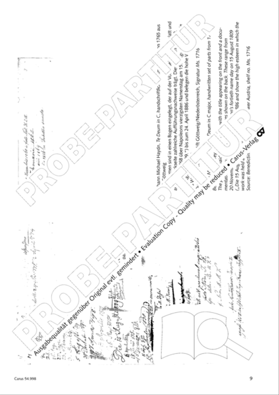 Te Deum in C 4-Part scores gallery preview page 10