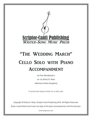 The Wedding March - Cello Solo