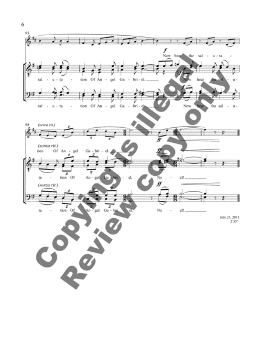 Noel, Noel, Noel TTBB scores gallery preview page 5