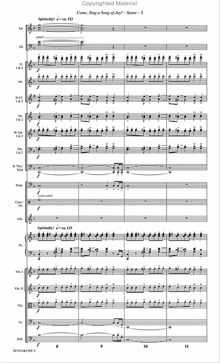 Come, Sing a Song of Joy! - Orchestral Score and CD with Printable Parts