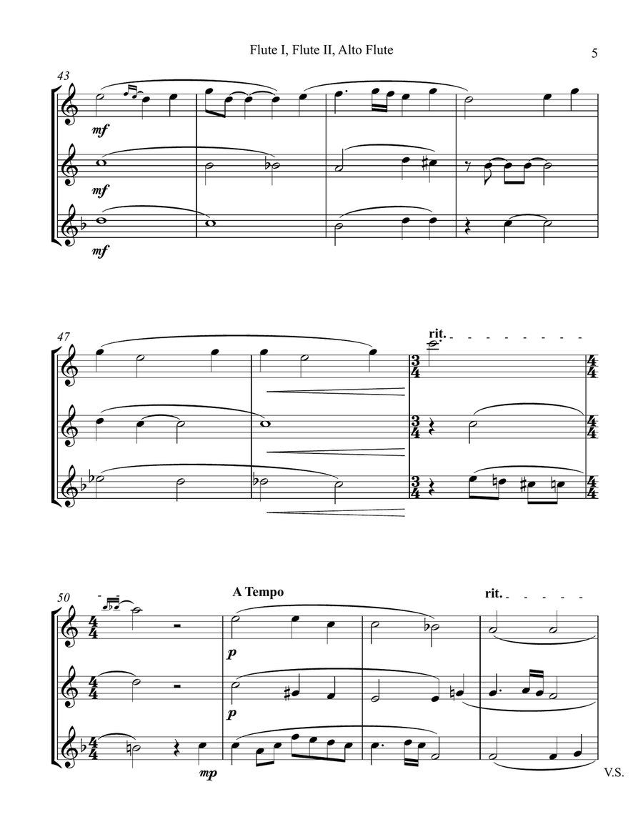 With a Fife and Drum With a Fife and Drum Woodwind Trio scores gallery preview page 5