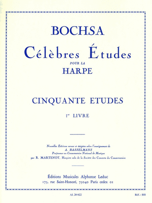 Book cover for Famous Studies for the Harp - Fifty Studies, Op. 34 Vol. 1