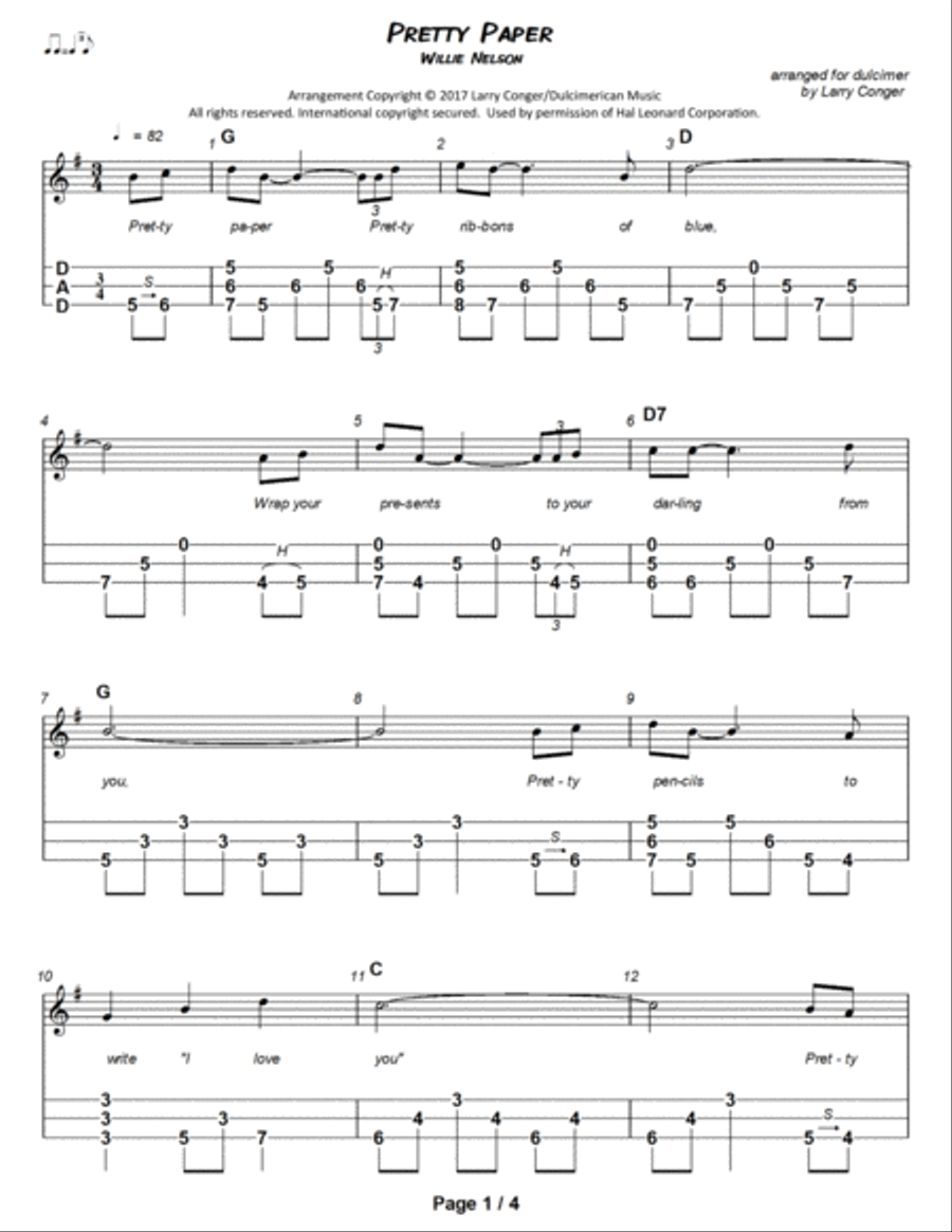 Pretty Paper Dulcimer scores gallery preview page 2