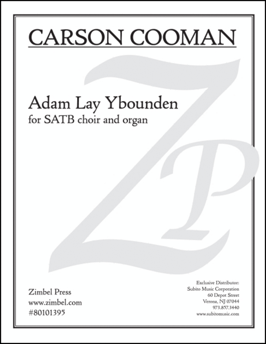 Adam Lay Ybounden 4-Part scores gallery preview page 1