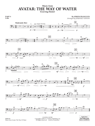 Music from Avatar: The Way Of Water (Leaving Home) (arr. Vinson) - Pt.4 - Cello