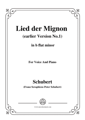 Schubert-Lied der Mignon (earlier Version 1),from 4 Gesänge aus 'Wilhelm Meister',in b flat minor