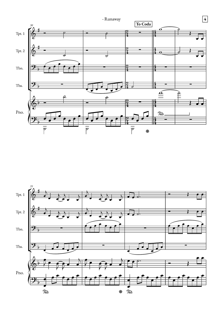 Runaway Small Ensemble scores gallery preview page 4