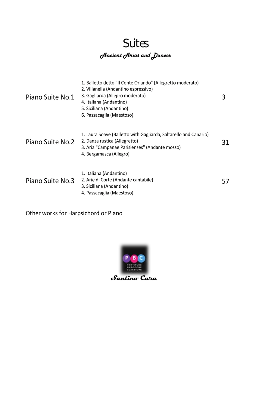 Respighi - Ancient Arias and Dances - 3 Piano Suites - Complete Scores Piano Solo scores gallery preview page 2