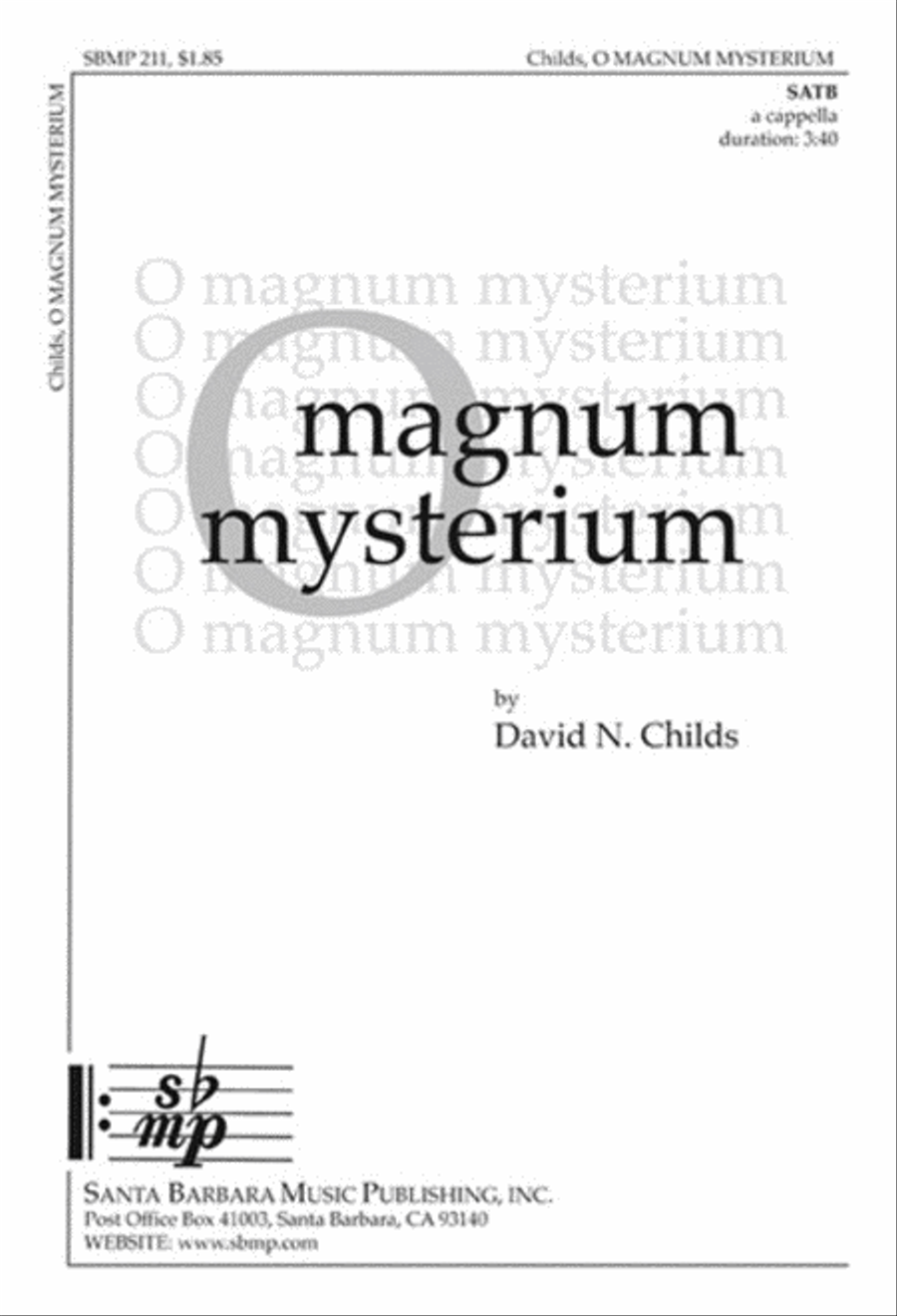 O magnum mysterium - SATB Octavo image number null