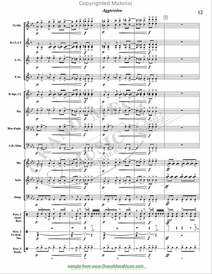 Aggressivo Concert Band scores gallery preview page 13