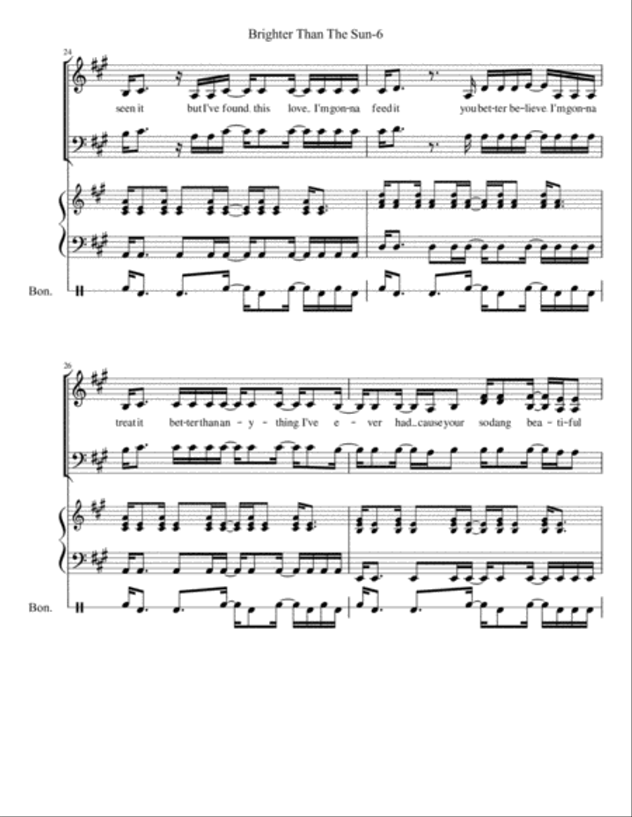 Brighter Than The Sun Brighter Than The Sun 4-Part scores gallery preview page 6