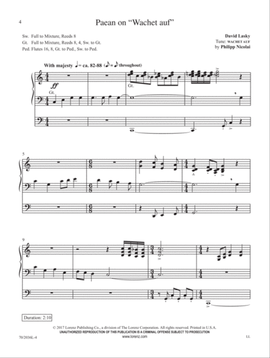 Come, Divine Messiah! Organ Solo scores gallery preview page 2