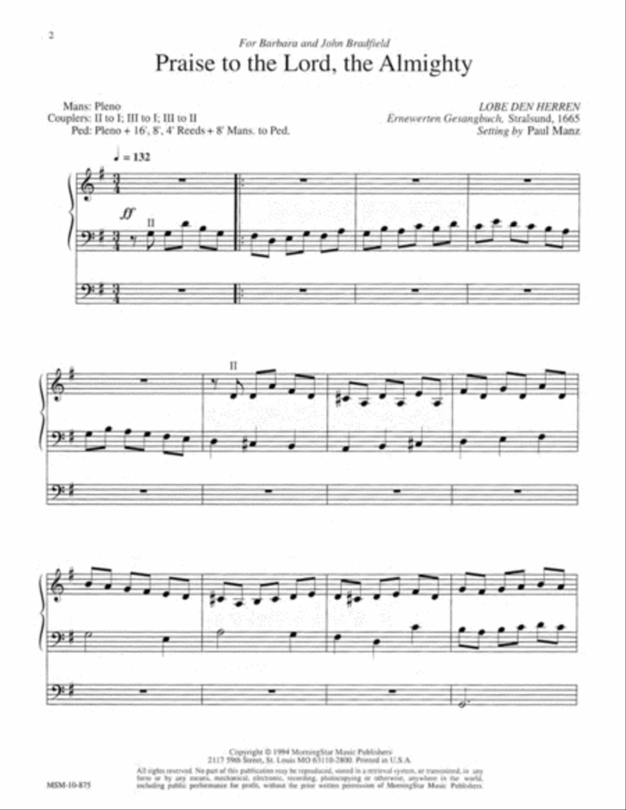 Nine Hymn Improvisations Organ scores gallery preview page 2