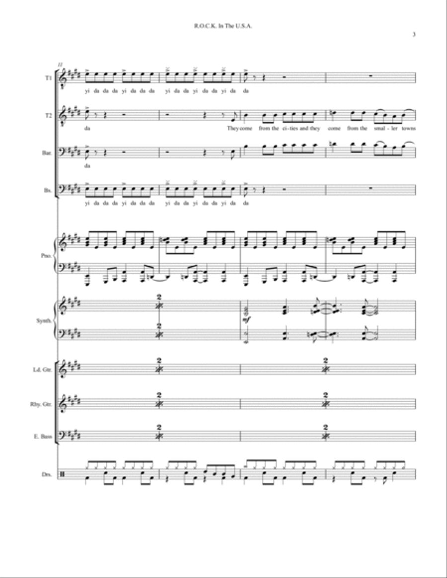 R.o.c.k. In The Usa Small Ensemble scores gallery preview page 3