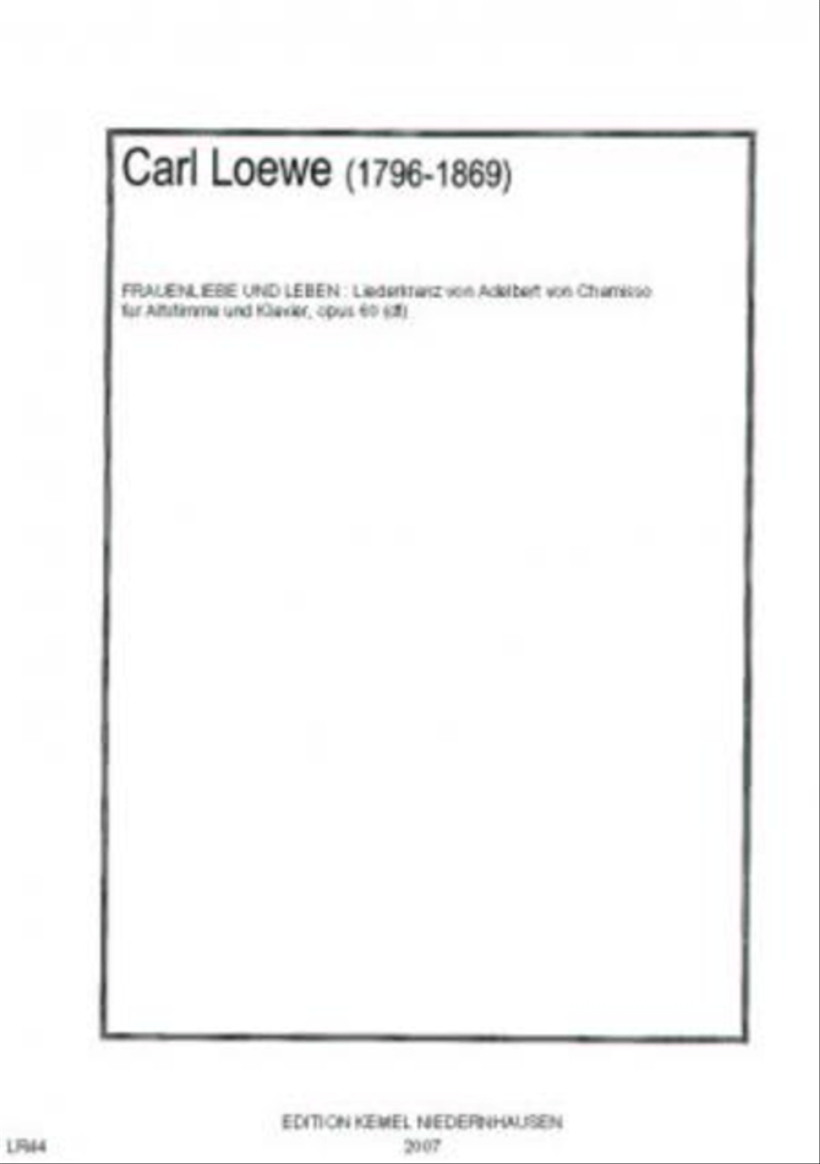 Frauenliebe und Leben Alto Voice scores gallery preview page 1