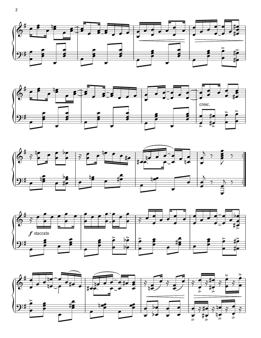 Sensation Rag Piano Solo scores gallery preview page 2